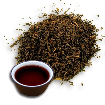 Верхняя часть - заквашенные лист чая Пуэрх свободные, коричневатый каштановый наградной чай Пуэрх